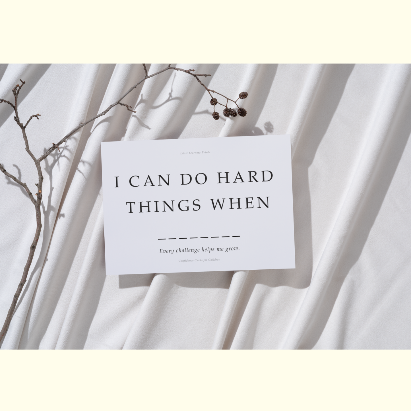 Confidence Cards for Little Minds