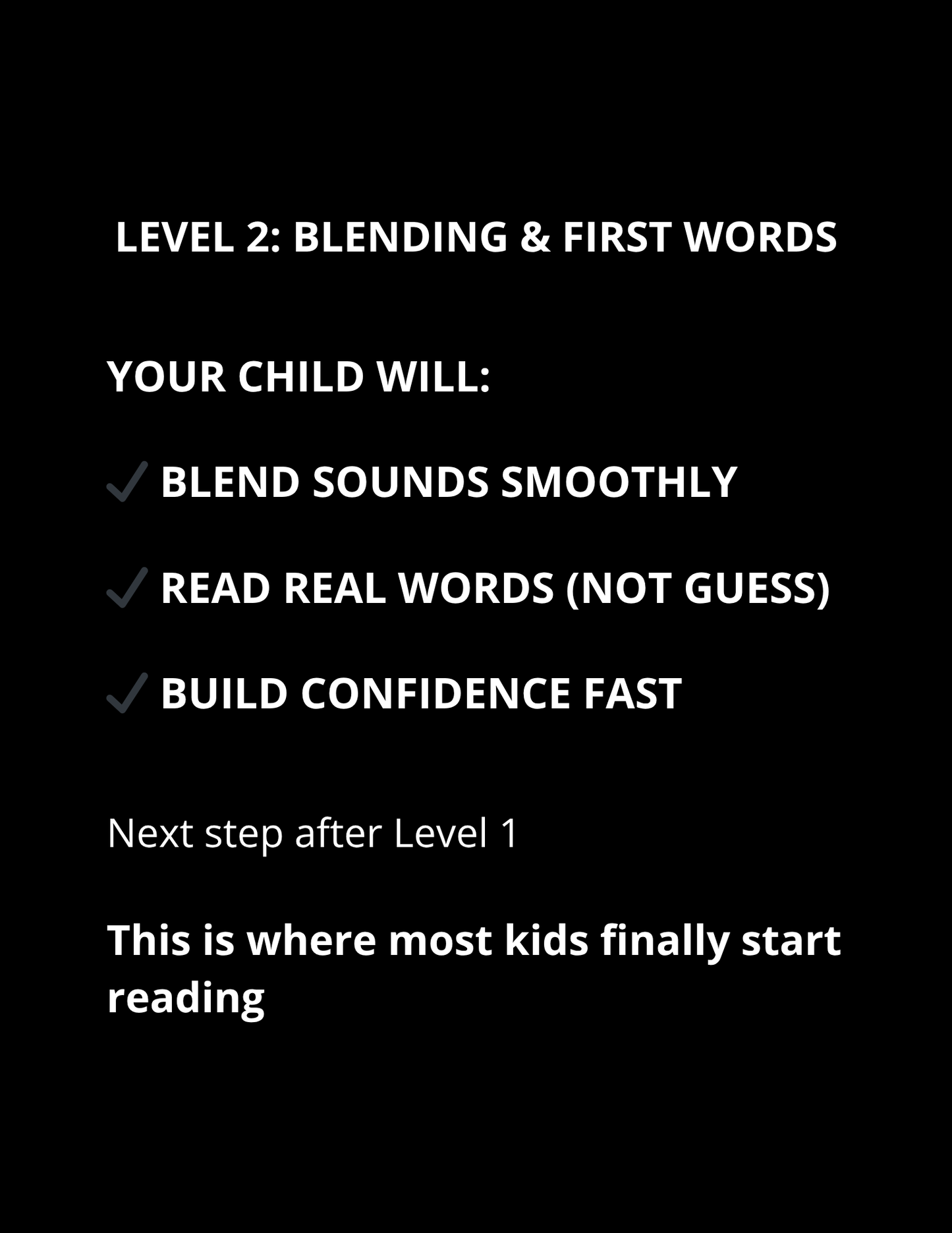 Blending & First Words Workbook (Level 2)