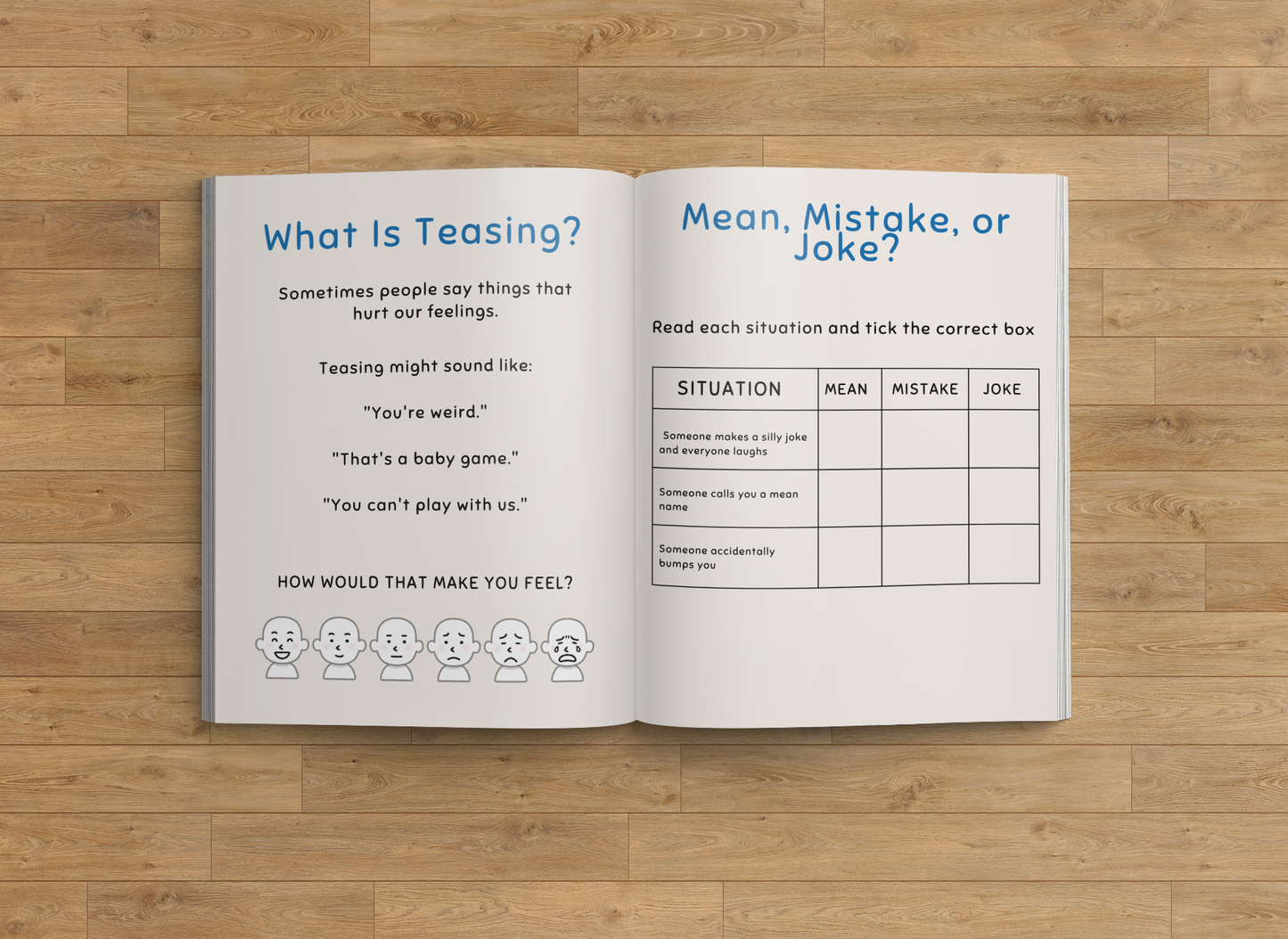 When Someone Teases Me | Social Skills Workbook for Kids