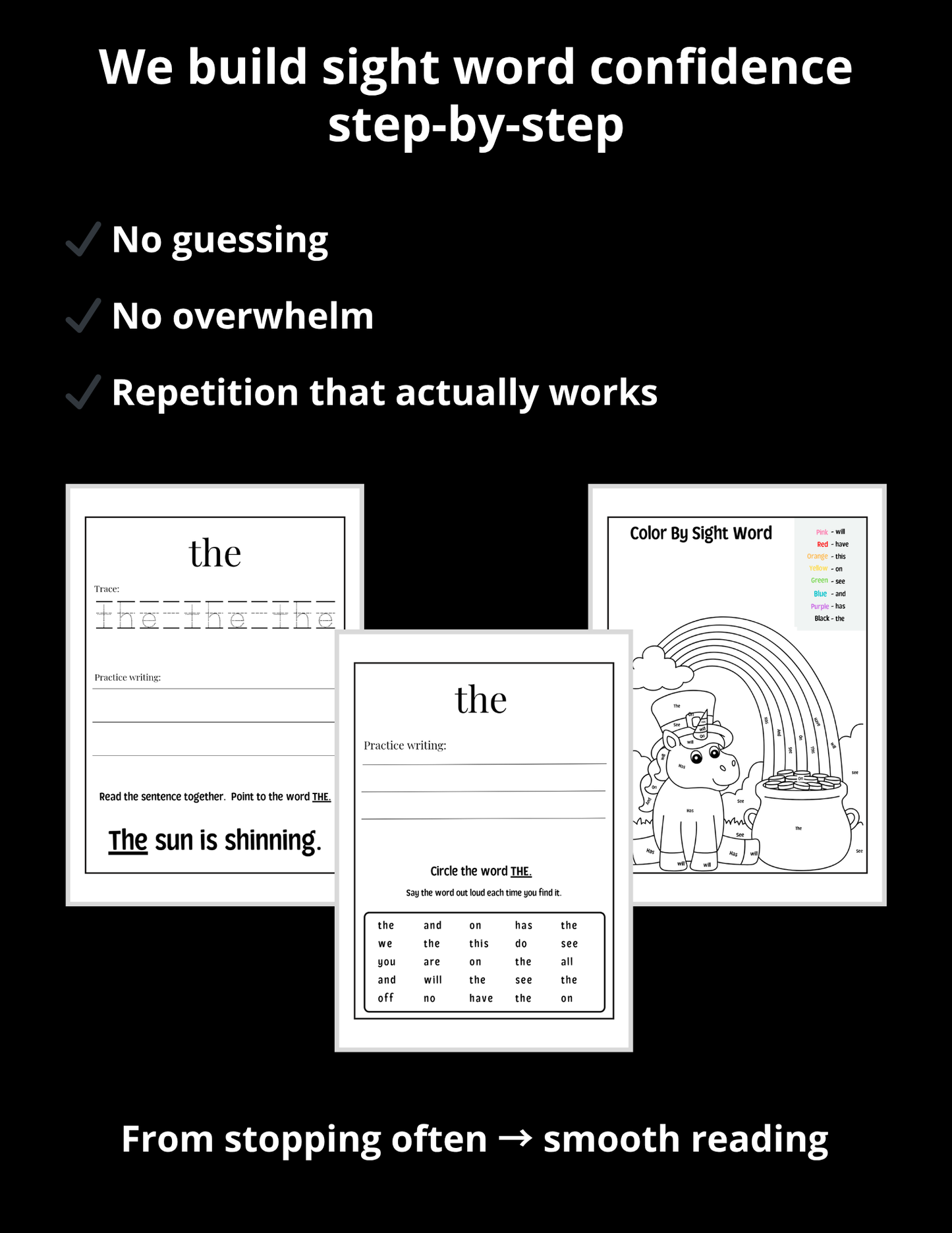 Sight Words & Confidence Workbook (Level 5)