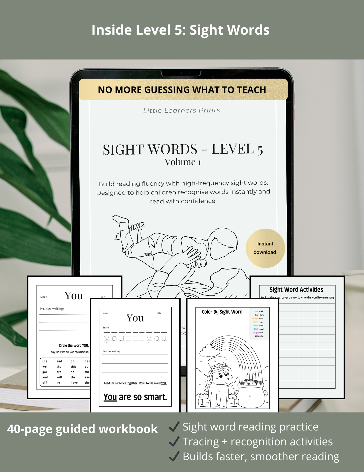 Sight Words & Confidence Workbook (Level 5)