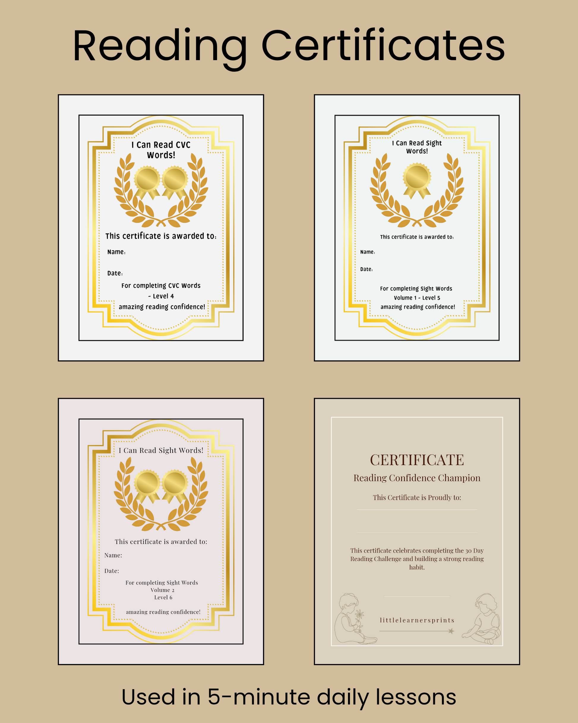 Complete Reading Confidence System For Kids Aged 3 To 7 Stepwise Home Reading Program Learn Letters And Read Confidently by Little Learners Prints