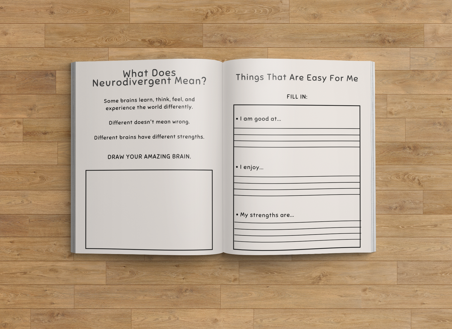My Brain Works Differently | Neurodivergent Kids Confidence Workbook