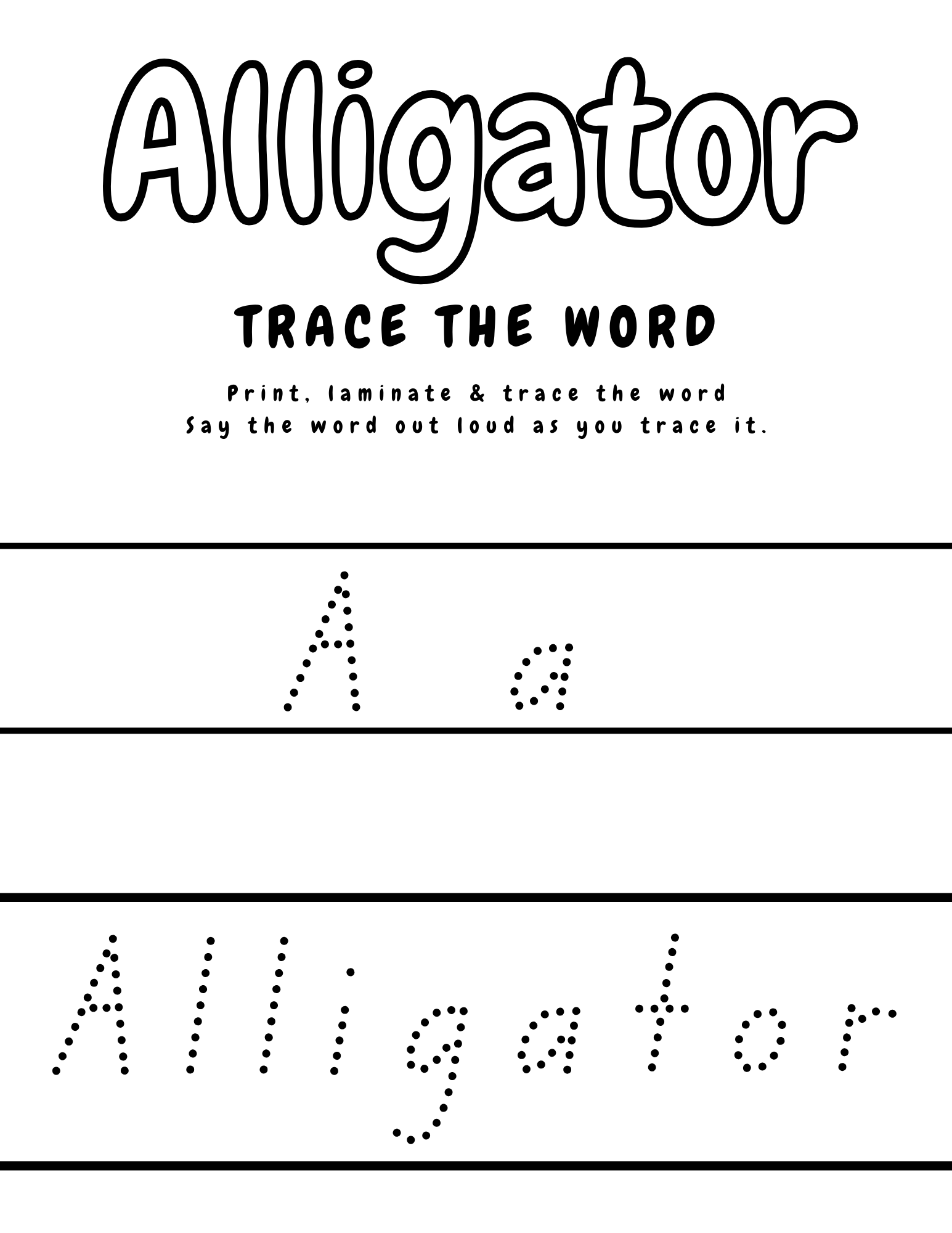 Level 2 – ABC Word Tracing