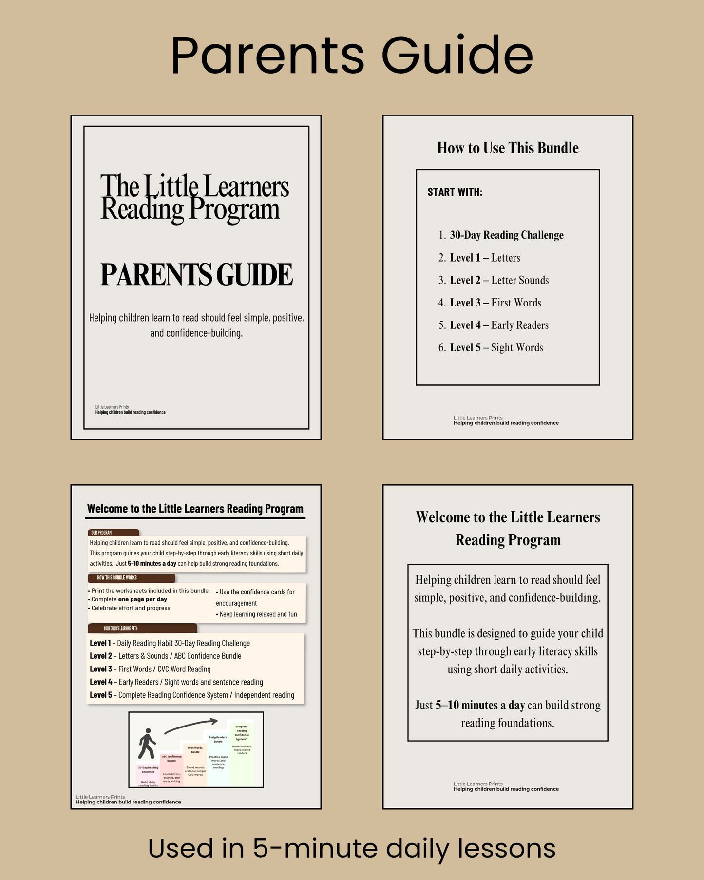 Complete Reading Confidence System For Kids Aged 3 To 7 Stepwise Home Reading Program Learn Letters And Read Confidently by Little Learners Prints