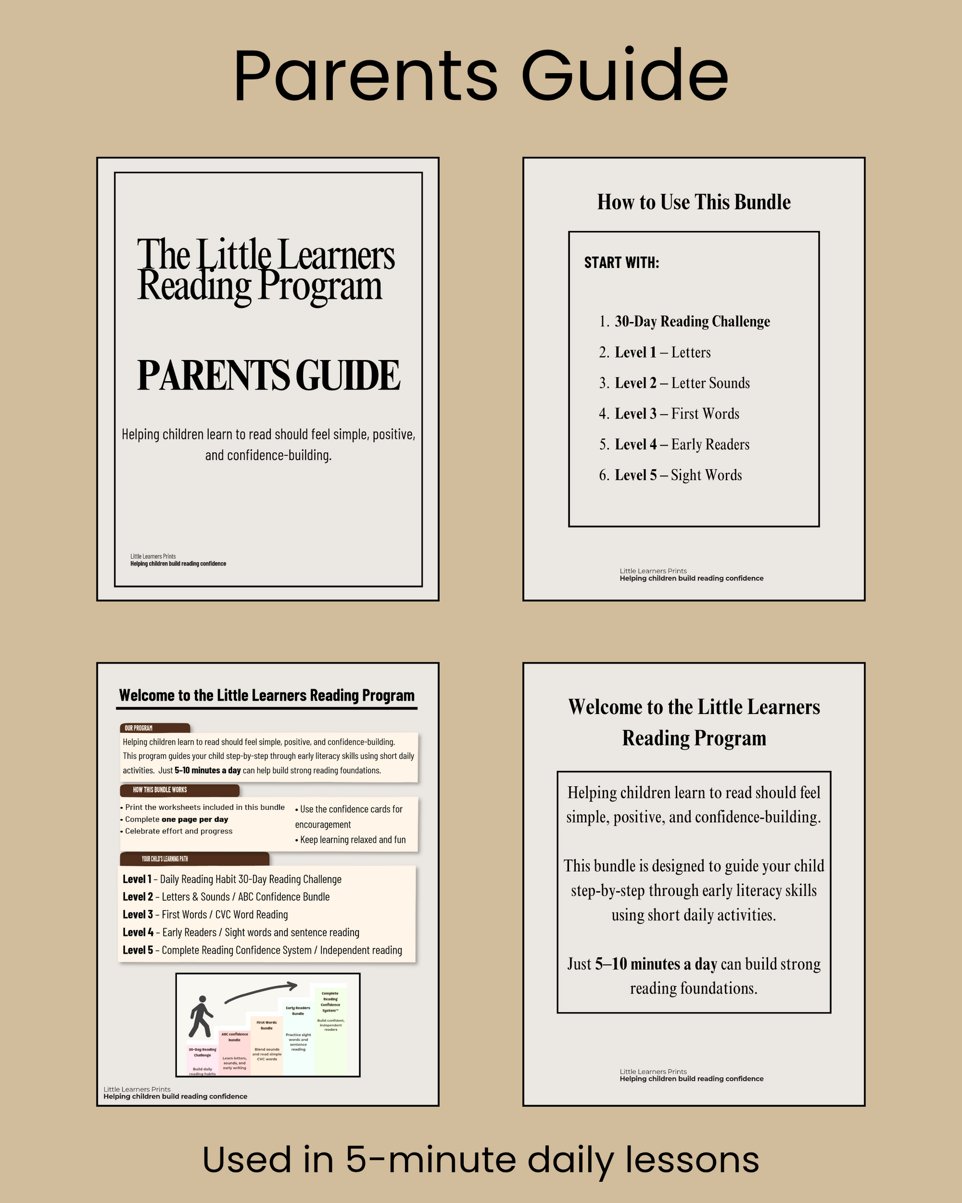 Complete Reading Confidence System For Kids Aged 3 To 7 Stepwise Home Reading Program Learn Letters And Read Confidently by Little Learners Prints