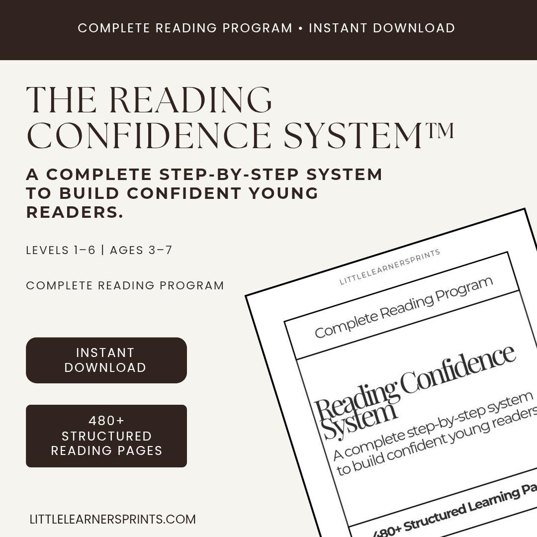 Complete Reading Confidence System For Kids Aged 3 To 7 Stepwise Home Reading Program Learn Letters And Read Confidently by Little Learners Prints