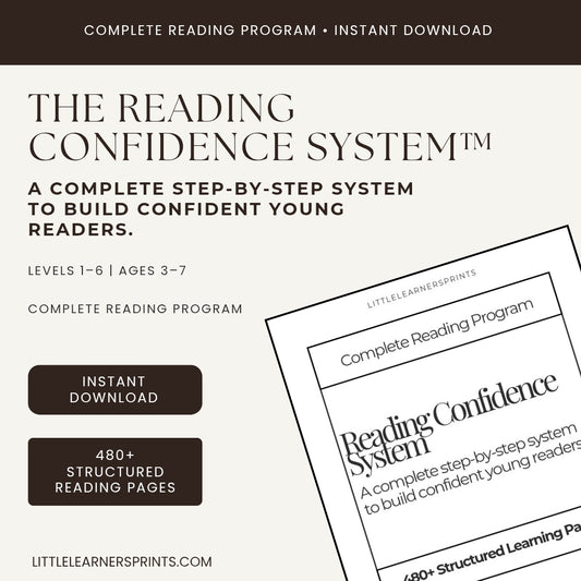 Complete Reading Confidence System For Kids Aged 3 To 7 Stepwise Home Reading Program Learn Letters And Read Confidently by Little Learners Prints
