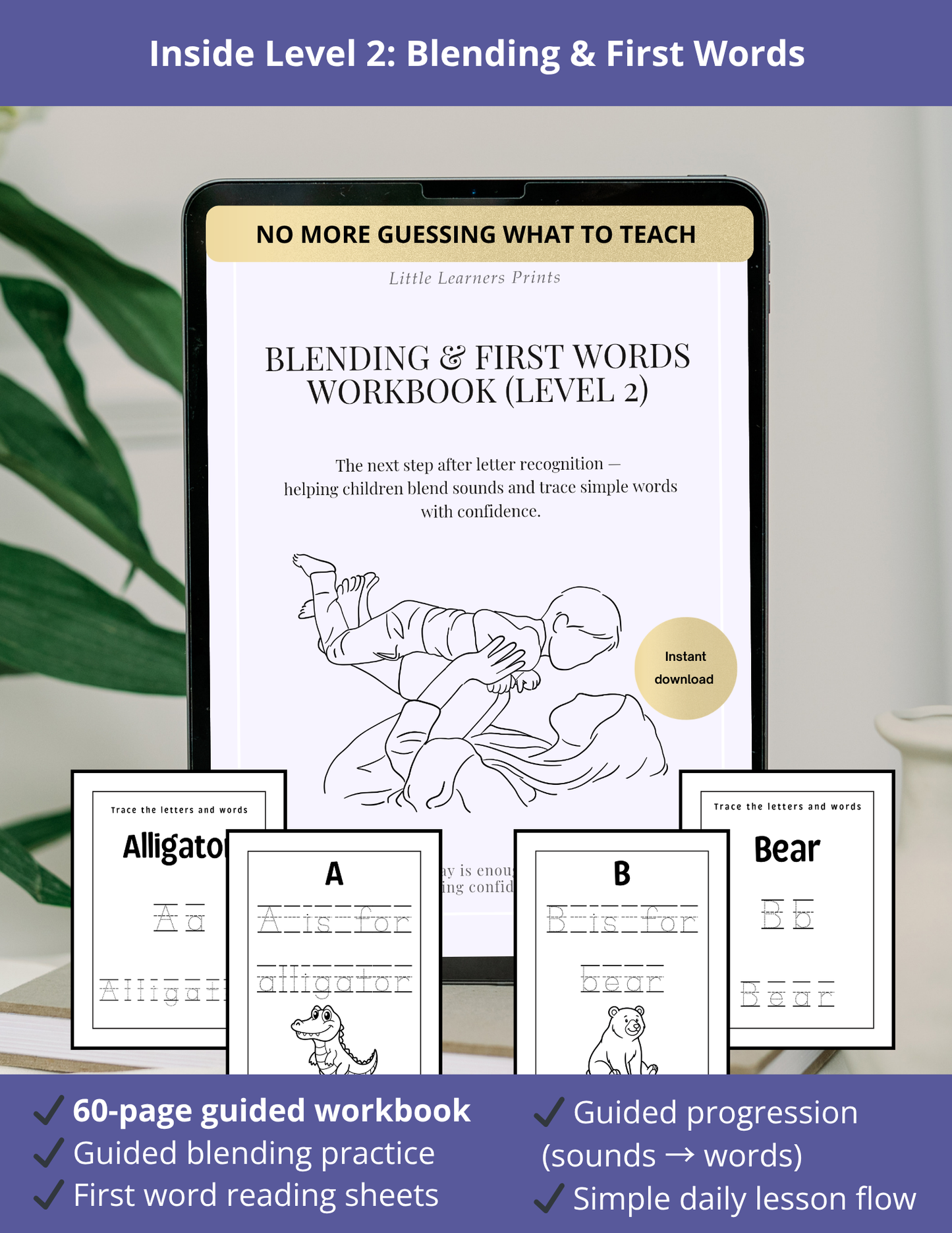 Blending & First Words Workbook (Level 2)